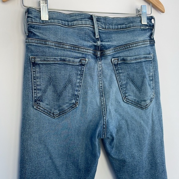 MOTHER The Stunner Ankle Fray Classic Blue Women's Jeans in Whiplash Size 27 - Picture 7 of 17